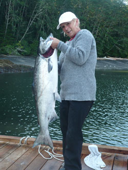 Pam with nice salmon