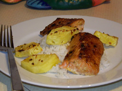 Maple-Glazed Salmon With Pineapple