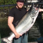 Mike Graves with a 50 pound salmon
