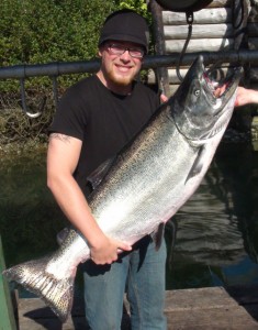 Mike Graves with a 50 pound salmon