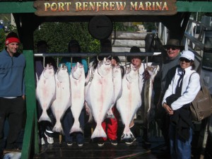 McGiveron family with a boat load of halibut